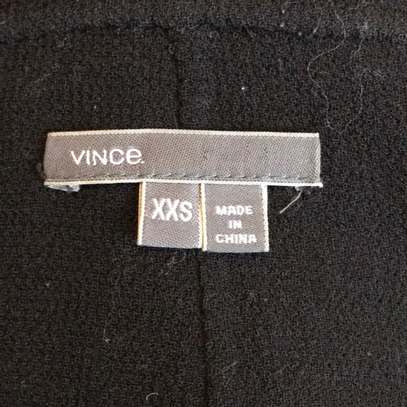 VINCE wool & leather fitted asymmetrical jacket - Picture 5 of 8